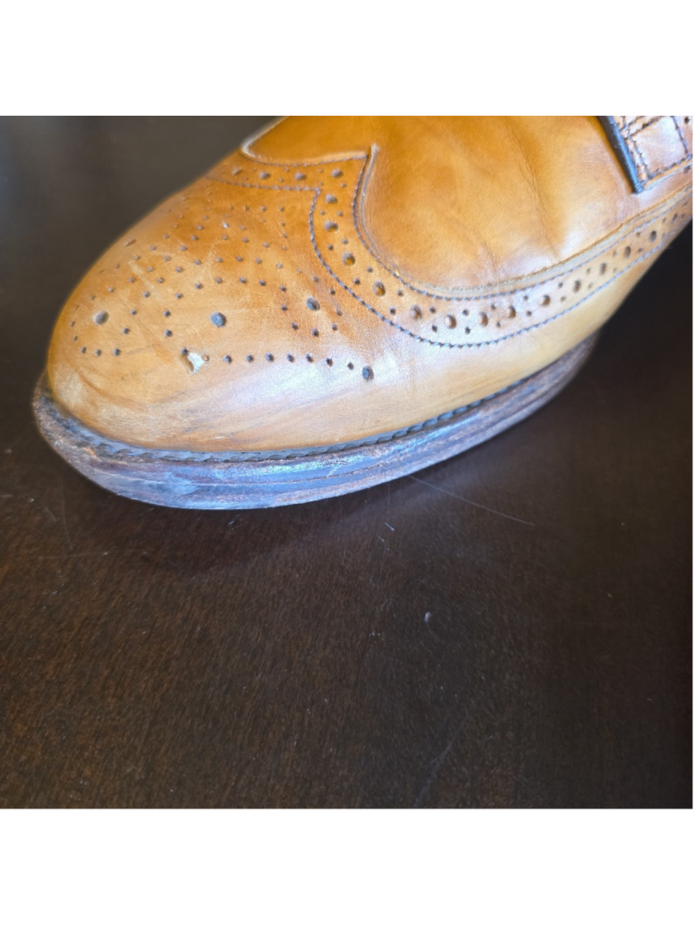 Allen Edmonds Lombard - Walnut Wingtip Derby 9752 Sz 11.5 D - Picture 5 of 7